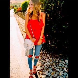 FP Busted Knee Skinny Ankle Jeans 25